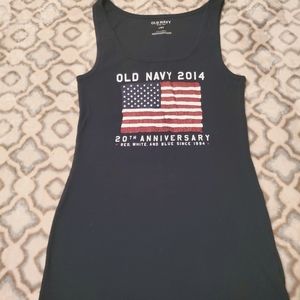 Old Navy L Navy Blue Ribbed Knit Tank